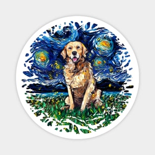 Golden Retriever Night (splash version) Magnet